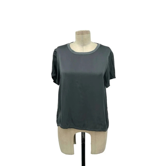 Nation LTD Marie Sateen Satin Tee Shirt Gray Size‎ Small - Picture 2 of 10